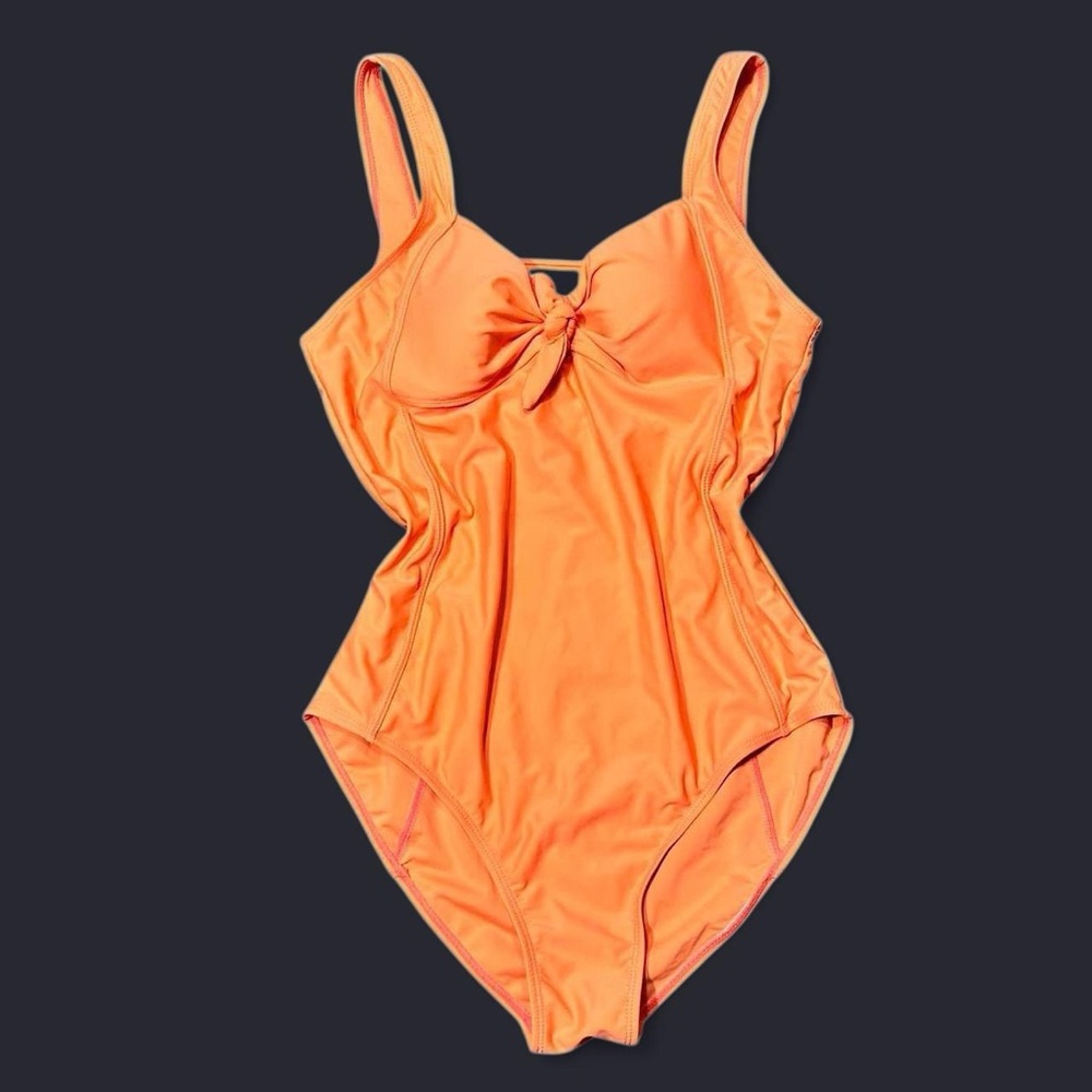 Y2K Orange One Piece Swimsuit by Sully Bonnelly!